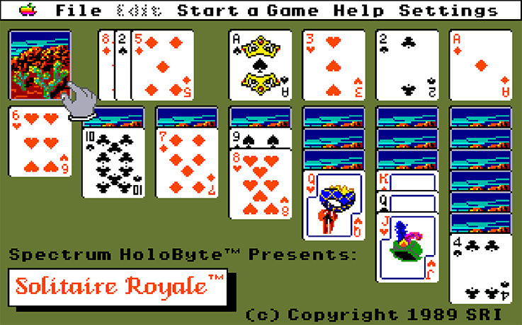 Solitaire Royal, the first commercial Solitaire game, developed in 1989